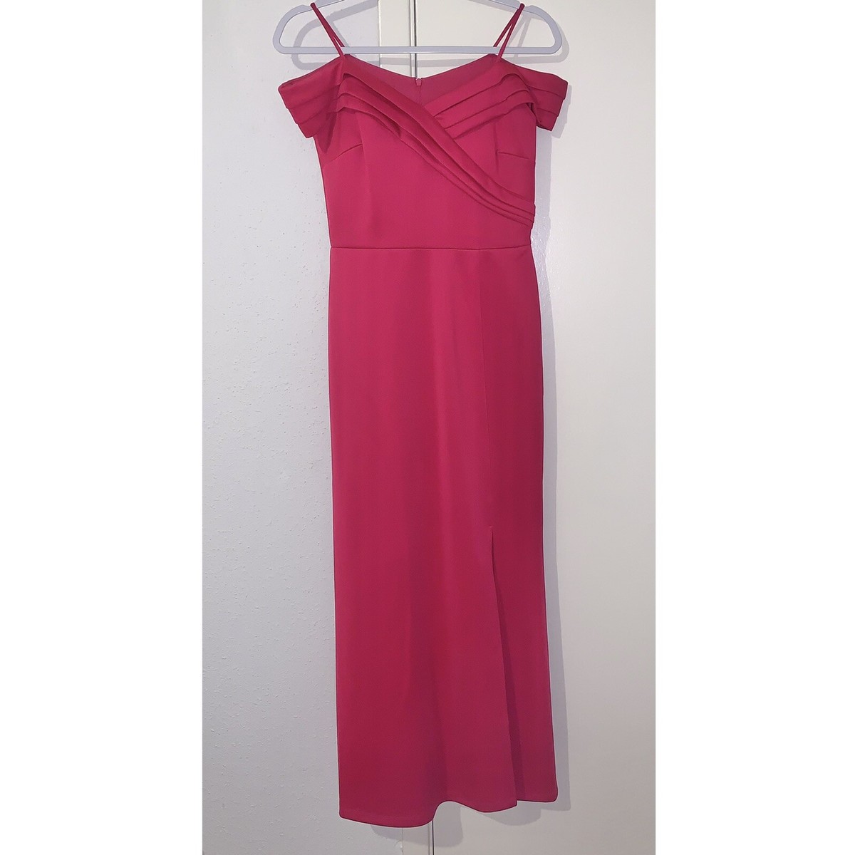 alexa prom dress NEW Alexa B Nites off shoulder magenta pink formal prom gown dress - size 4