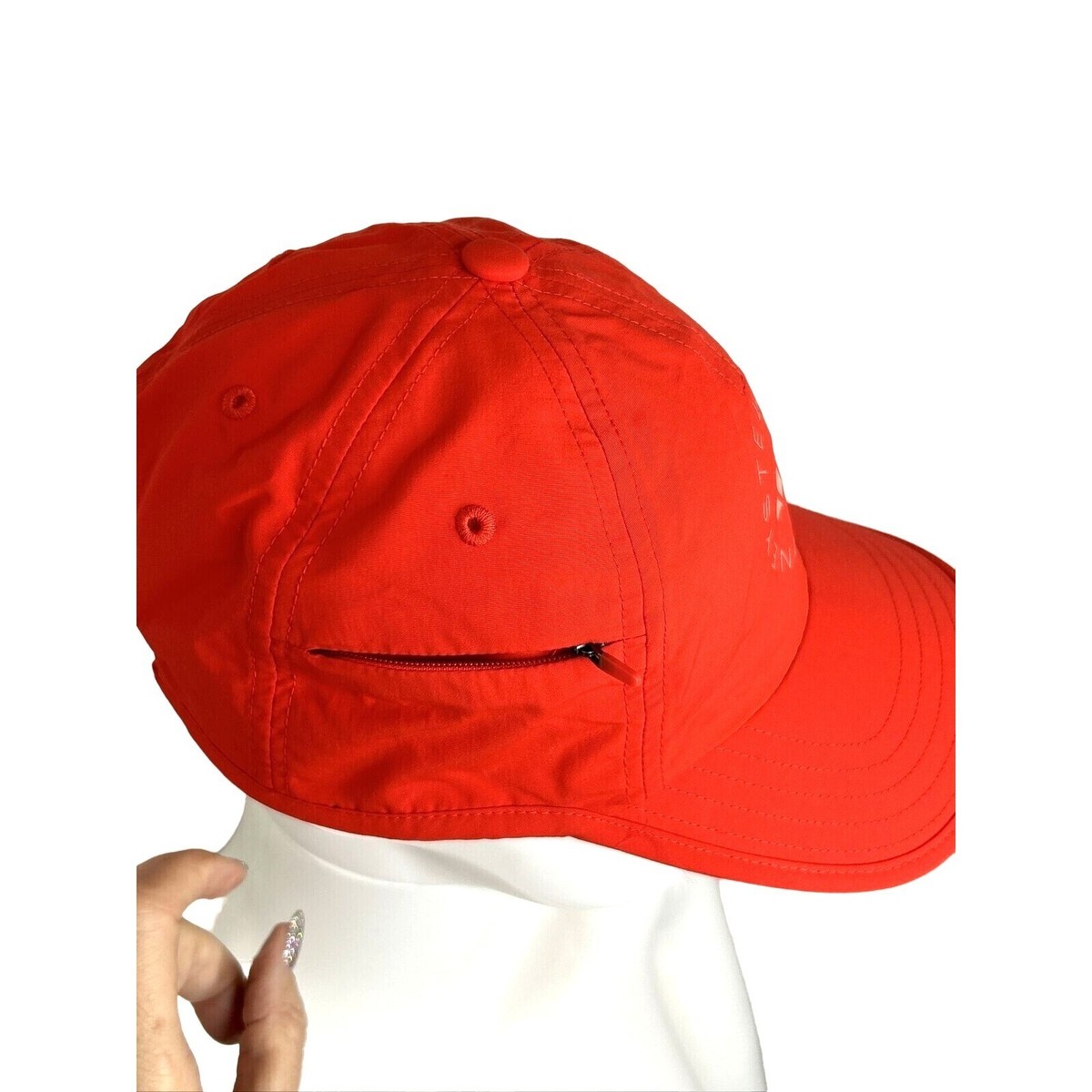 Adidas x Stella McCartney Red Baseball Cap Logo Drawstring
