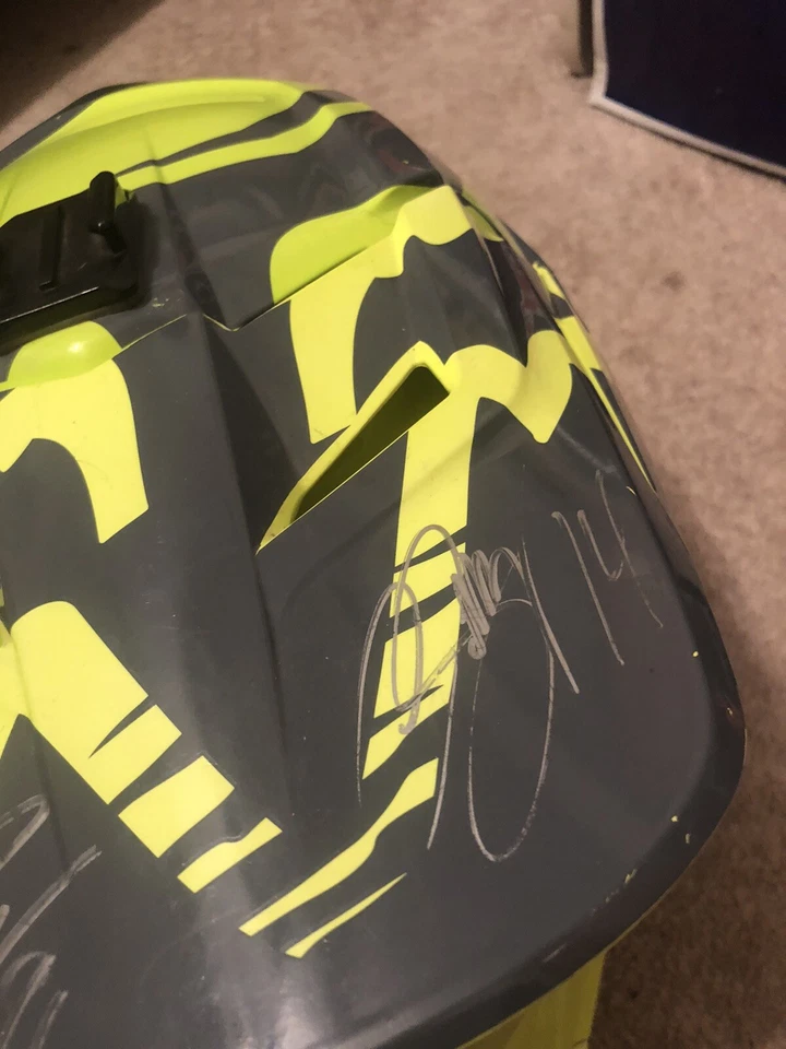 Casco de carreras V1 firmado por Ken Roczen Cole Seely moto todoterreno ATV Foto 3 de 4