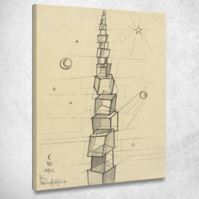 Die Würfelsäule Karl Wiener, kwn154 Leinwandbild