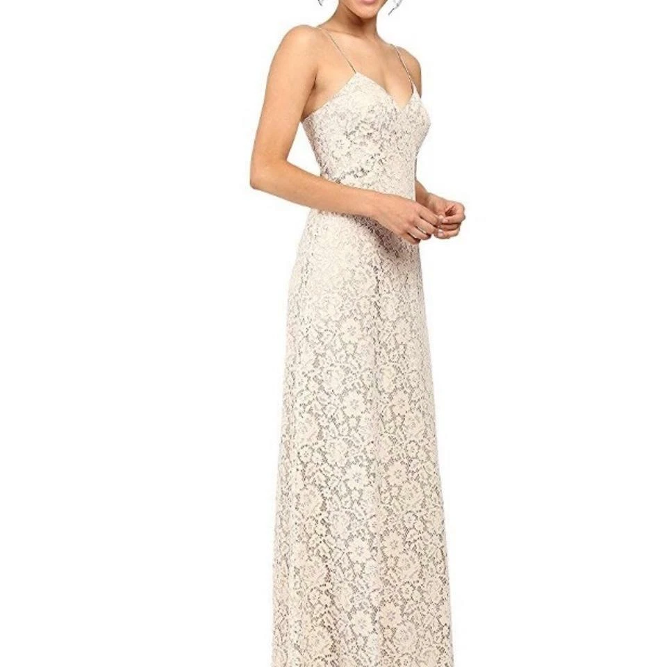 Donna Morgan GIA Vintage FAWN Vestido de Encaje BHLDN Dama de honor Vestido de Boda 8 Foto 4 de 4