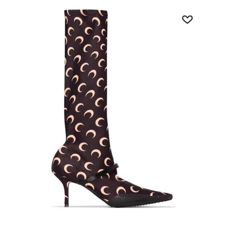 ブーツその他 MARINE SERRE MOON SOCK BOOTS Marine Serre Moonwear Sock Boots | Black | FARFETCH