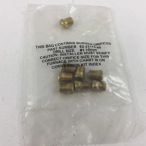 Rheem Furnace Burner Orifice Conversion Kit 62-22175-90 (8 Piece)