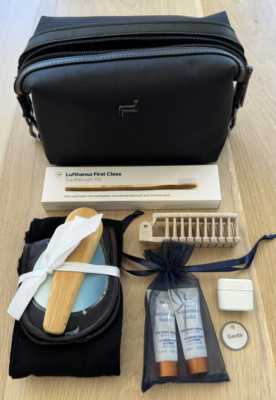 New Lufthansa First Class Amenity Kit By Porsche Design Black Bag