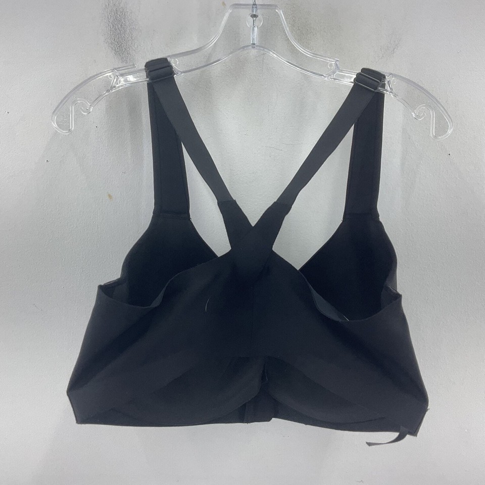 Victoria's Secret Women’s 38DDD Black ZipFront Sports Bra Polyamide