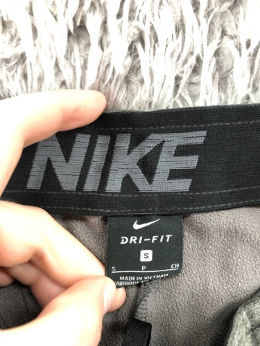 Pantalones deportivos Nike Dri Fit para hombre S grises rectos cordón cómodo gimnasio - Imagen 10 de 13