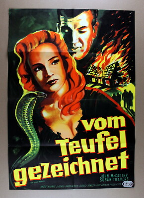 VOM TEUFEL GEZEICHNET A1-FILMPOSTER German 1-Sheet SNAKE WOMAN ´61John McCarthy 