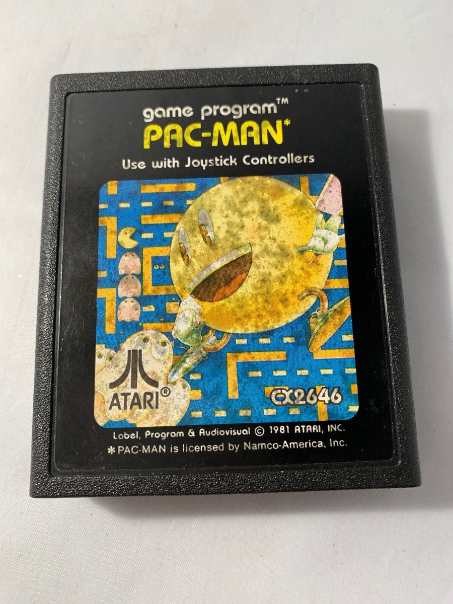 Atari 2600 Pac-Man CX-2646 1981 Game Program Cartridge Only