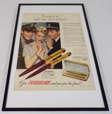 1942 Eversharp Pencils Framed 11x17 ORIGINAL Vintage Advertising Poster