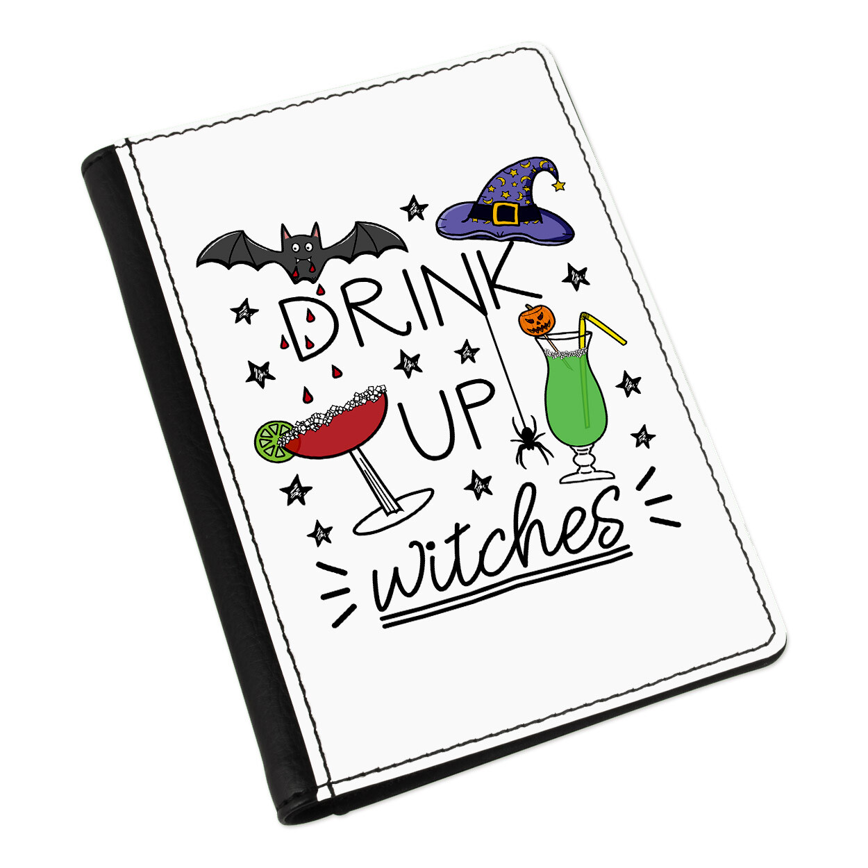 Bevanda Fino Streghe Halloween Custodia Passaporto Cover Ghost Zucca Divertente