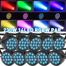 10PCS 230W 14LED RGBW Stage Lighting PAR Light DMX512 Beam Party DJ Disco Lights