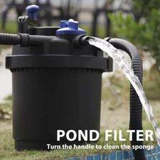 Pond Pressure Bio Filter w/ 13W UV Bulb Sterilizer Light Koi Fish Pond 1580GPH