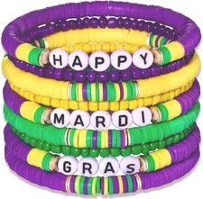 Mardi Gras Bracelet Set