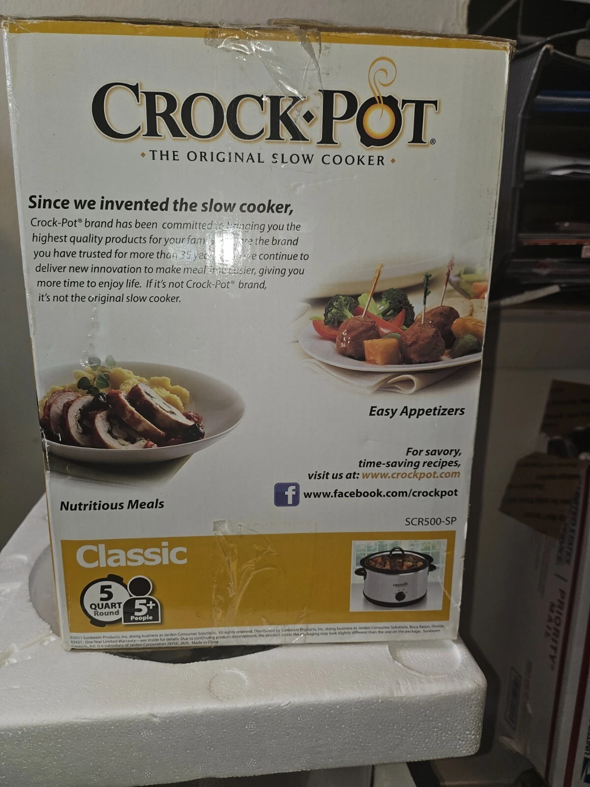 Crock-Pot Classic 5-Quart Convenient Warm Setting Original Slow Stoneware Cooker