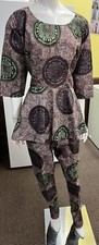 Ankara two piece dress.A pant and top shirt with Ankara Size 18
