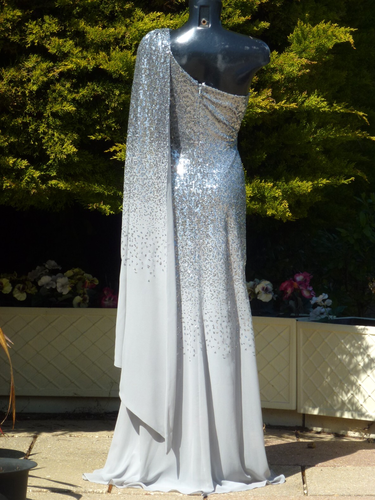 GODDIVA Sequin Maxi Dress Size 10 UK Evening Wedding Cruise Ball PROM Party - Picture 8 of 10