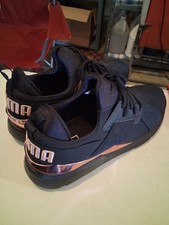 PUMA Black/Rose Gold Low Top Lace-Up Athletic...