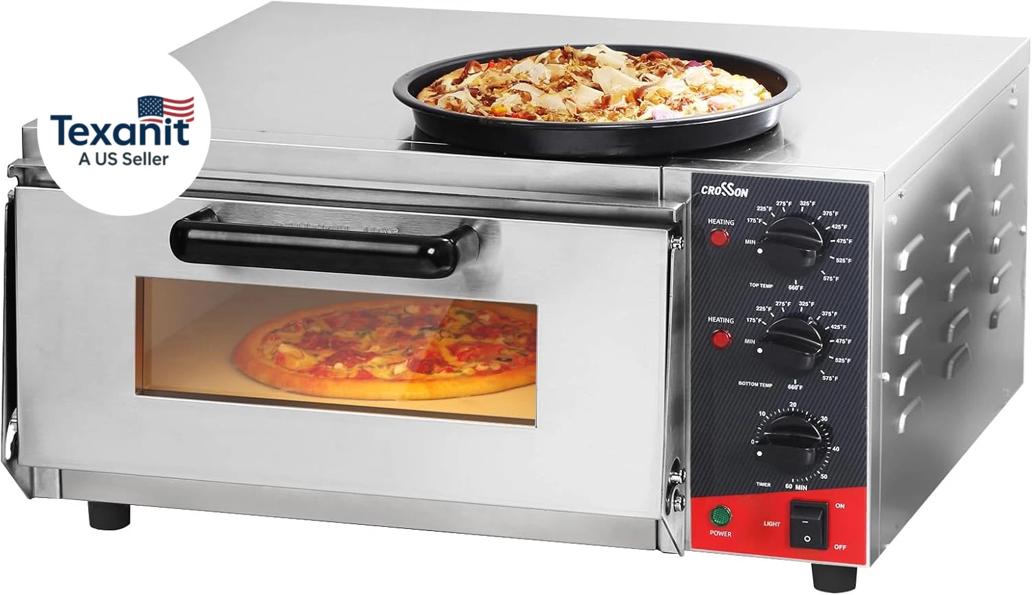 ETL Listed Commercial 16 Inch Countertop Electric Pizza Oven with Pizza Stone, M
Opens in a new wind