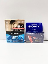 Lot Of 3 Camcorder Videocassette Tapes Maxell Sony 30 minute VHS-C Premium