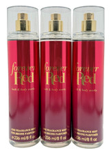 NEW Bath Body Works Lot of 3 Bottles Forever Red Fragrance Mist Spray 8 oz