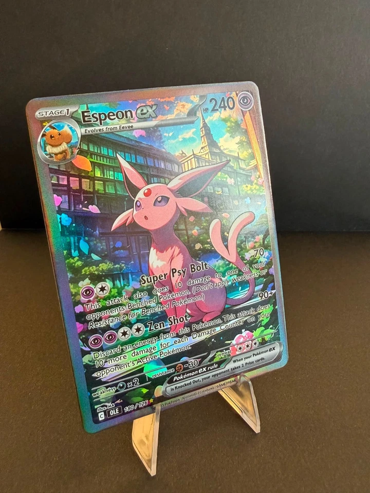✨Custom Pokemon Psiana Full Art Holo Fan Card Espeon NM✨ - Bild 2 von 2