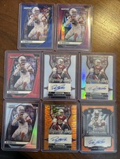 2025 Prizm Draft Picks DJ Uiagaleleli Orange Pulsar /75, 4 Autos! Lot Of 8 Cards