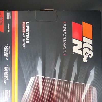K&N High-Flow Original Lifetime Engine Air Filter: Increase Power: Premium, Wash