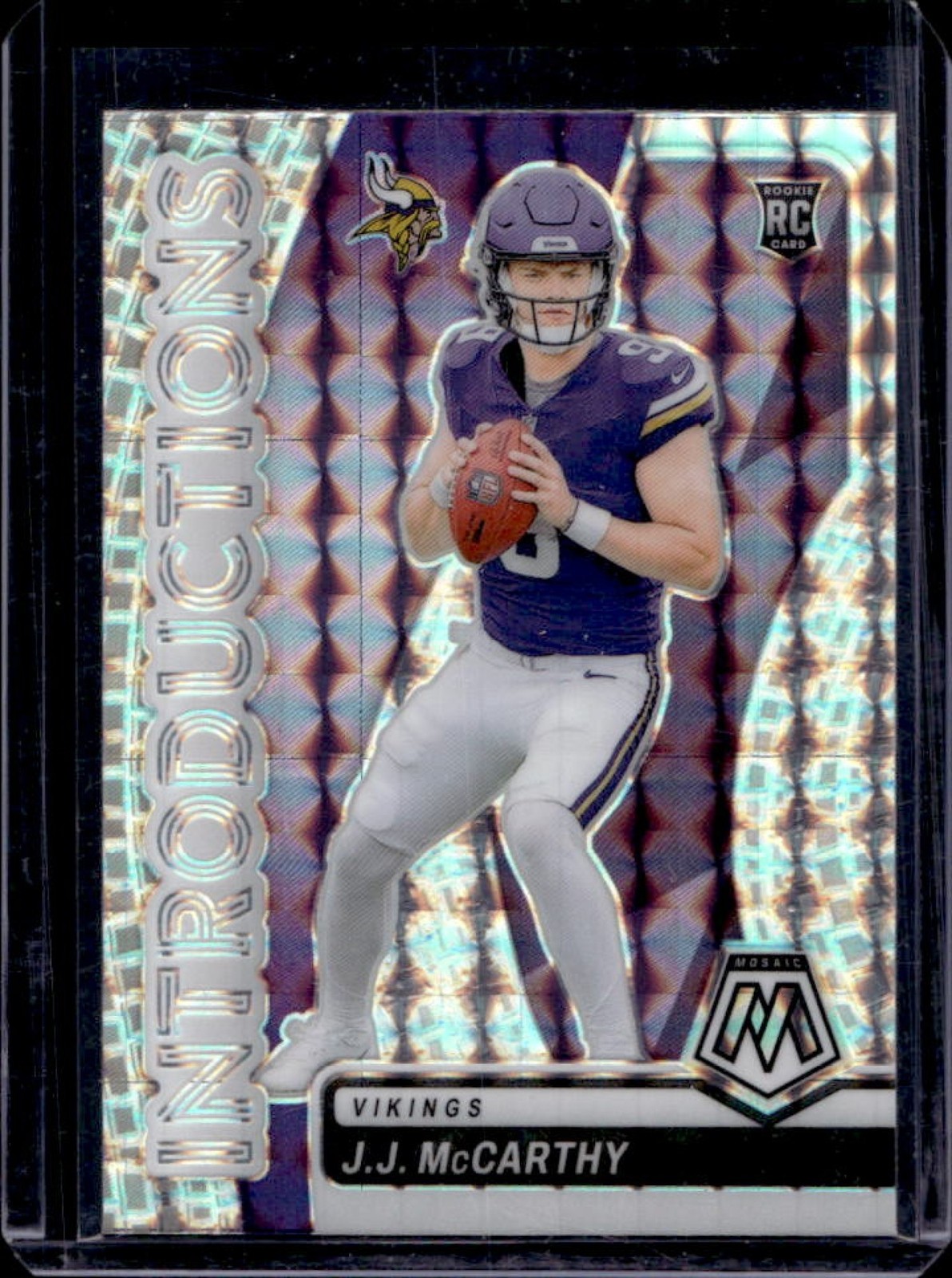 2024 Mosaic JJ McCarthy Introductions RC Rookie #5 Vikings