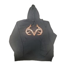 Realtree Mens Hoodie Sweatshirt Black XL