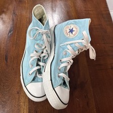 Light Blue Converse Chuck Taylor All star High Top Sneakers Men  s 6 Women  s 8