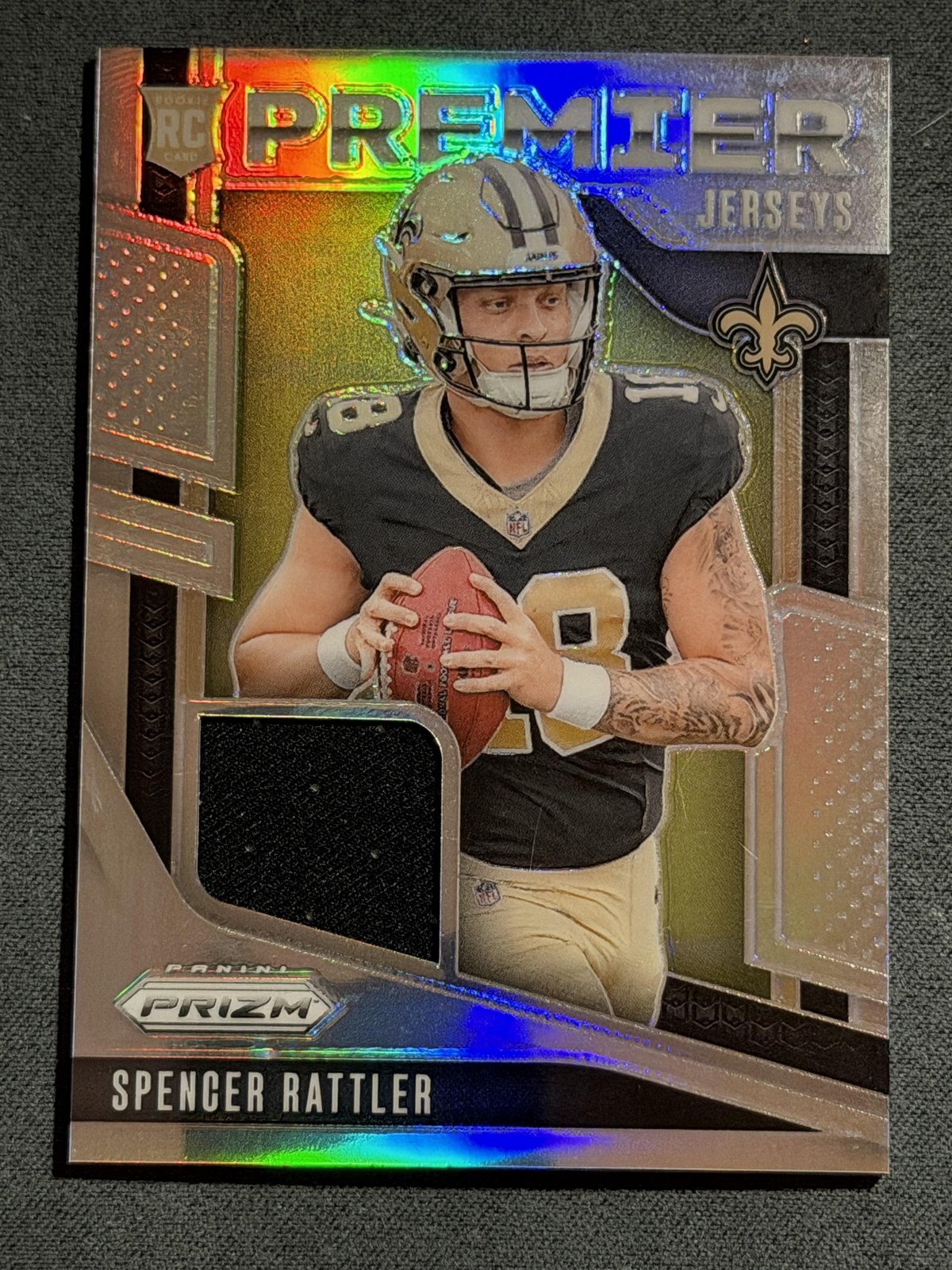 2024 Panini Prizm #PJ-SRR Spencer Rattler Premier Jerseys Holo Foil