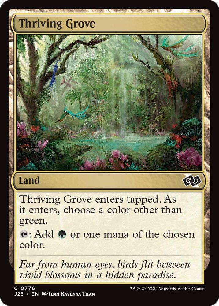 Thriving Grove 776 J25 Foundations Jumpstart Magic MTG NM
