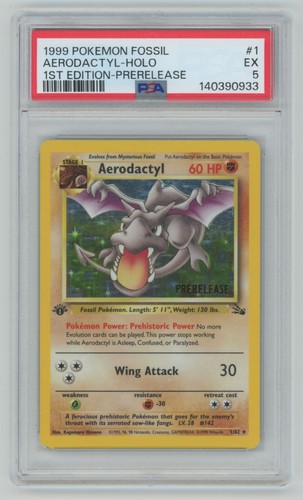 Aerodactyl (1st Edition) graded PSA 5 for sale on eBay