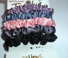 NEW 5 SCUNCI MINI SCRUNCHIES HAIR TIES NWT