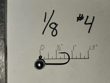 25 1/8oz Ball Head Jigs Mustad BLN 32746 Hooks #4 #2 #1  1/0 2/0 3/0 4/0 U Pick