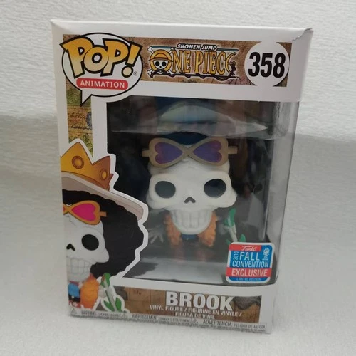 Funko Pop Brook One Piece 2018 Fall Excl. Action Figure Collectiobles Damage Box