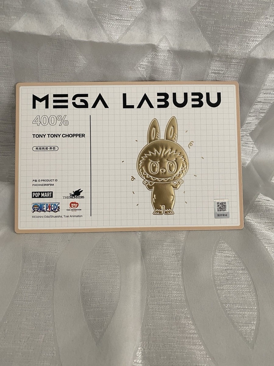 Pop Mart Mega Labubu 400% Tony Tony Chopper One Piece NIB