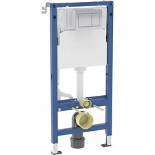 Image of Geberit 1120mm Duofix Wall Hung Frame Flush Plate & Delta Dual Concealed Cistern