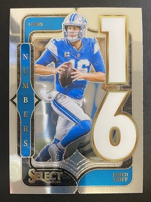 Jared Goff 2024 Panini Select Football Select Numbers Detroit Lions #7