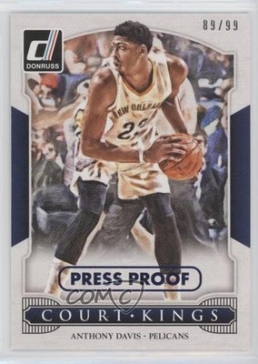 2014-15 Panini Donruss Court Kings Press Proof Blue 89/99 Anthony Davis #43 02v3