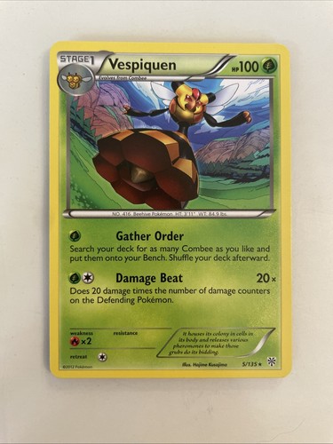 Vespiquen 5/135 - Plasma Storm - Rare Regular - Pokemon Card TCG Card