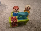 Fisher Price Little People Sewing Table Mom Girl Chair Vintage