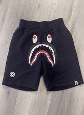 A Bathing Ape Shark Face Graphic Shorts Black Size L