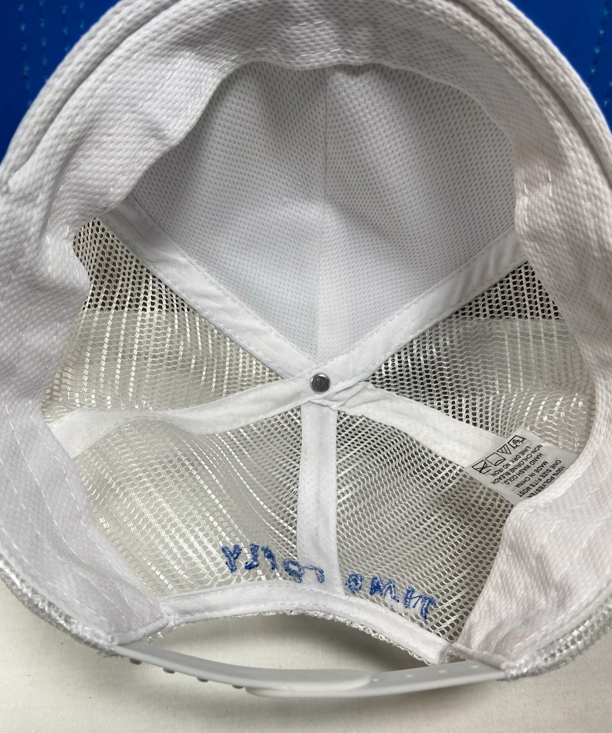 Mens Hoka One One Time To Fly Trucker Hat Cap Snapback Mesh Blue White Pre-Owned thumbnail 11