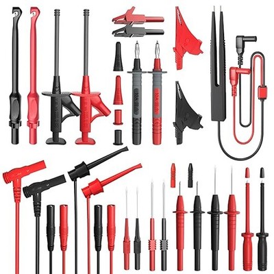 Goupchn 25PCS Silicone Multimeter Test Leads Kit Piercing