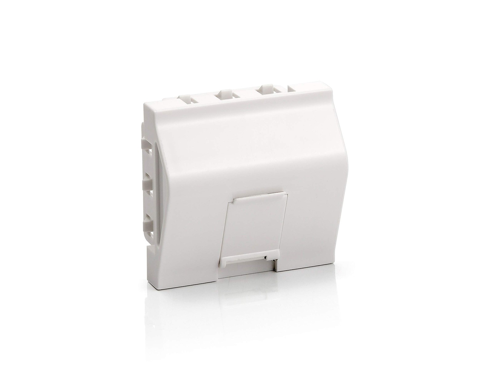 Keystone Einsatz und Abdeckrahme 22, 5x45mm, 1-PORT, Reinweiß