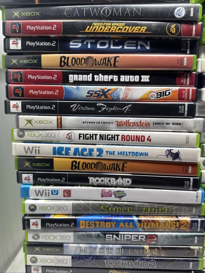 Mixed Lot of 74 Video Games – PS2 Xbox 360 Original Xbox Wii U– Tested & Working - Image 3 of 4