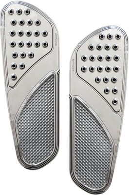 Accutronix Drilled Original Front Floorboards, Vintage - Chrome Knurled