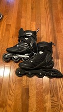 Rollerblade Zetrablade Men's Inline Skate Black Silver Size 9 Great Condition