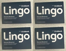 4 Lingo Continuous Glucose Biosensor Monitor (CGM) by Abbott - New Sealed